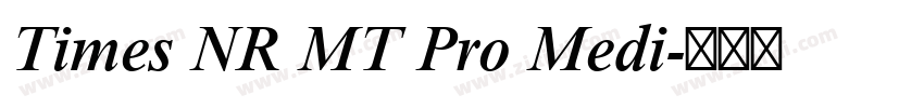 Times NR MT Pro Medi字体转换